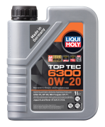 Моторное масло Liqui moly Top Tec 6300 0W-20 синтетика 1л